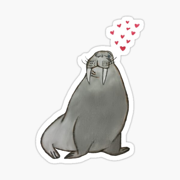Walrus Love Sticker