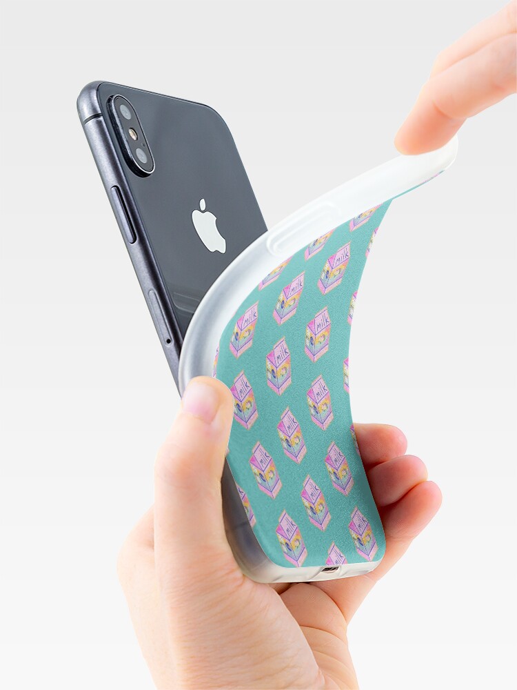 Discover Cute Peach Flavored Milk Carton  iPhone Case