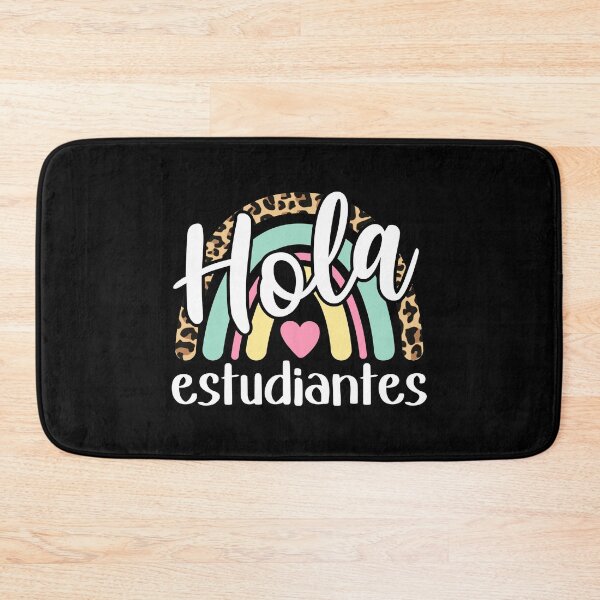 Item preview, Hola Estudiantes - Spanish Teacher - Leopard Rainbow - Back to School designed and sold by AnyKitty.