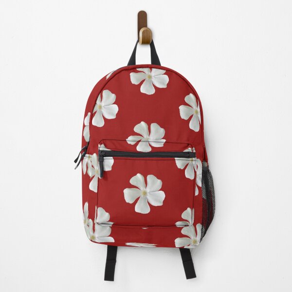 Item preview, A lovely white flower (red background) designed and sold by EliSa-1.