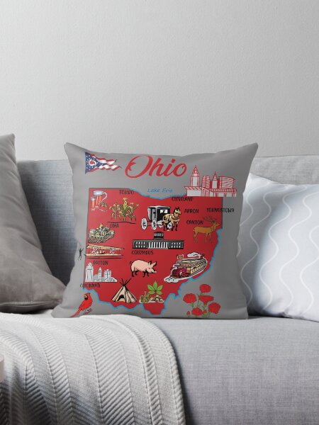 Toledo Ohio hotsell Map Pillow - Usa Map Pillow 18x18