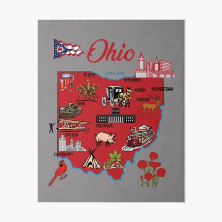 Ohio State Map With Text Of Constitution Coffee Mug by Design Turnpike -  Instaprints