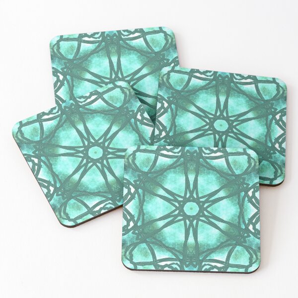 Item preview, Jade Light Portal ~ Green Abstract Fractal Mandala Art designed and sold by Ascension Vibrations.