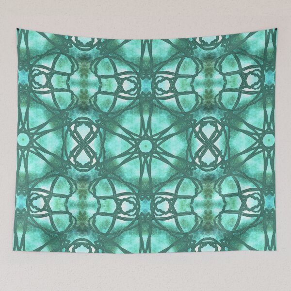 Item preview, Jade Light Portal ~ Green Abstract Fractal Mandala Art designed and sold by Ascension Vibrations.