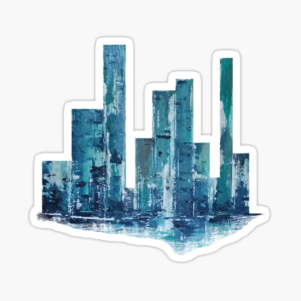 Modern Buildings Cityscape Sticker