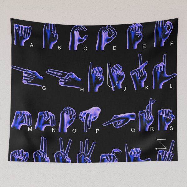 Item preview, Sign language alphabet - learning children people skills designed and sold by Hanger52.
