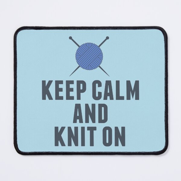 Item preview, Keep Calm and Knit On Cute Knitting designed and sold by Epic Love Designs.