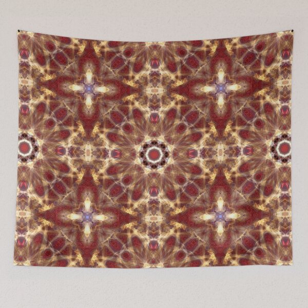 Item preview, Ignited Rubies ~ Maroon Abstract Fractal Mandala Art designed and sold by Ascension Vibrations.