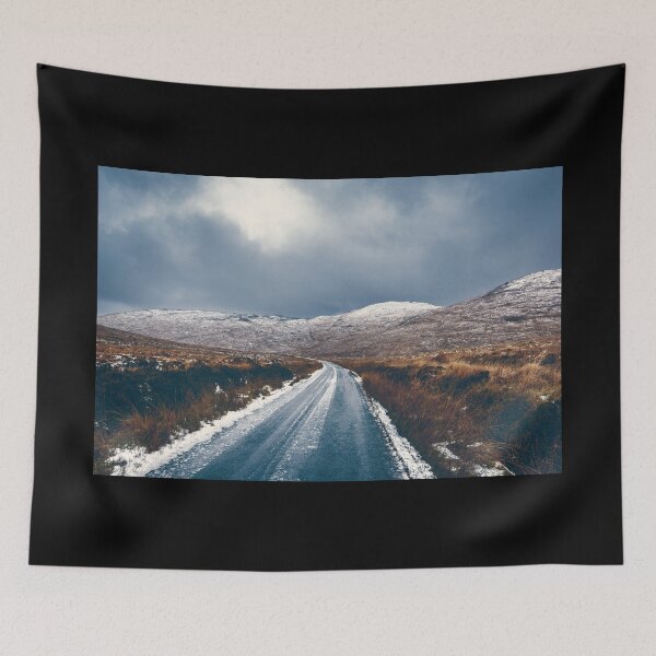 Item preview, An icy road to the mountains in winter in Ireland, County Donegal designed and sold by AlbertMi.
