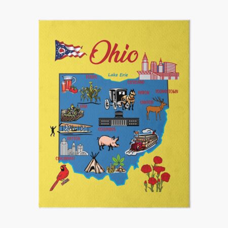 Ohio State Map With Text Of Constitution Coffee Mug by Design Turnpike -  Instaprints