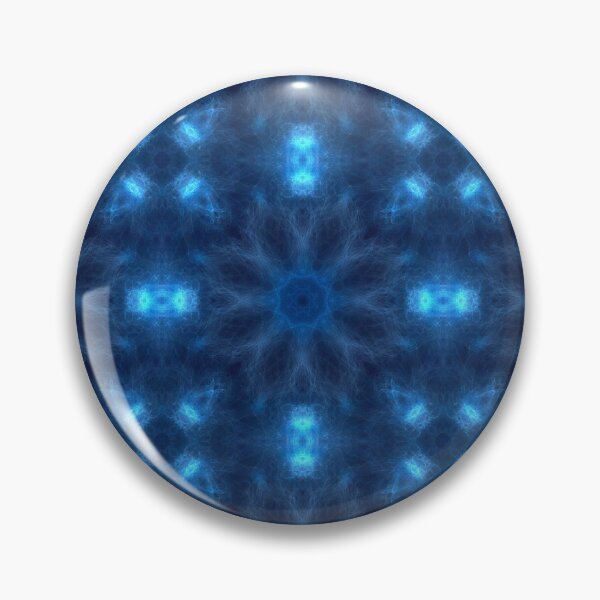 Item preview, Electric Star Sapphire ~ Dark Blue Abstract Fractal Mandala Art designed and sold by Ascension Vibrations.