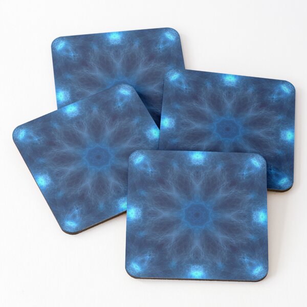 Item preview, Electric Star Sapphire ~ Dark Blue Abstract Fractal Mandala Art designed and sold by Ascension Vibrations.