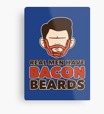 Bacon Beard (men's version) Metal Print