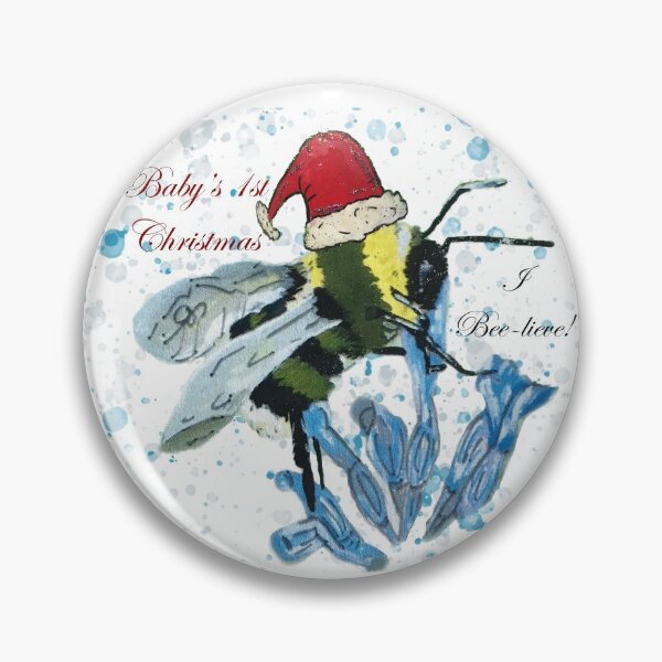 Item preview, Baby's first Christmas - The Christmas Bumble Bee - I Bee-lieve - Santa hat bee designed and sold by CJSCRAFTS.