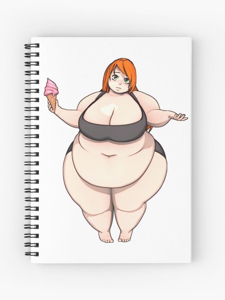 Anime SSBBW girl with ice-cream/