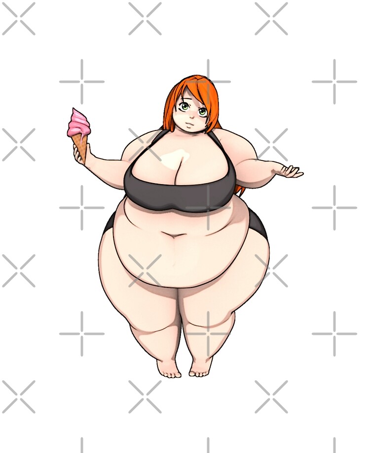 Anime SSBBW girl with ice-cream Anime SSBBW girl with ice-cream