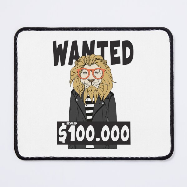 Item preview, FUNNY LION IS WANTED Classic designed and sold by sweetleafvinyl.
