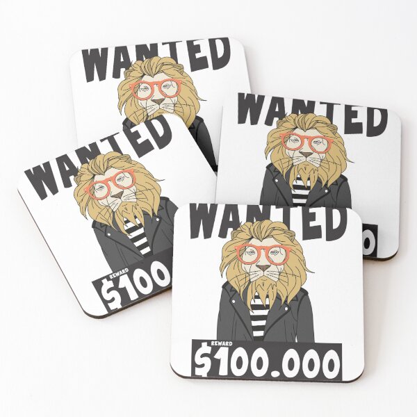 Item preview, FUNNY LION IS WANTED  Classic  designed and sold by sweetleafvinyl.