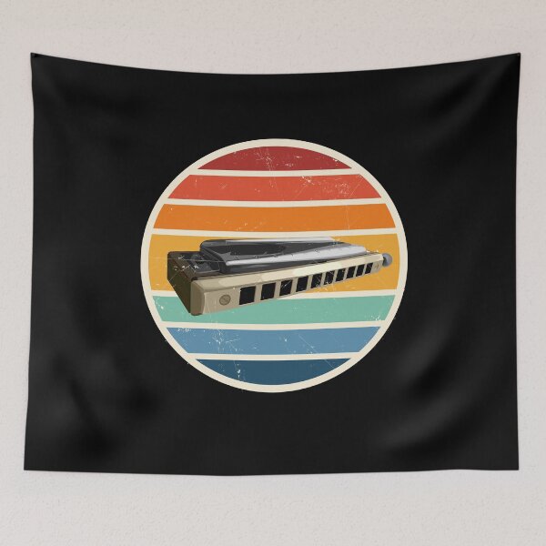Item preview, Harmonica Retro Music Instrument Blues designed and sold by MooonTees.