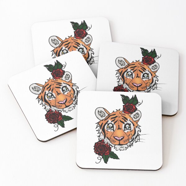 Item preview, Tiger and Roses Graphic designed and sold by BioLushGraphics.