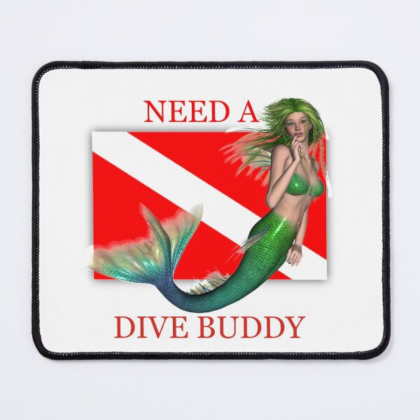 Item preview, Need a Dive Buddy - Diving With a Mermaid designed and sold by KeysTreasures.