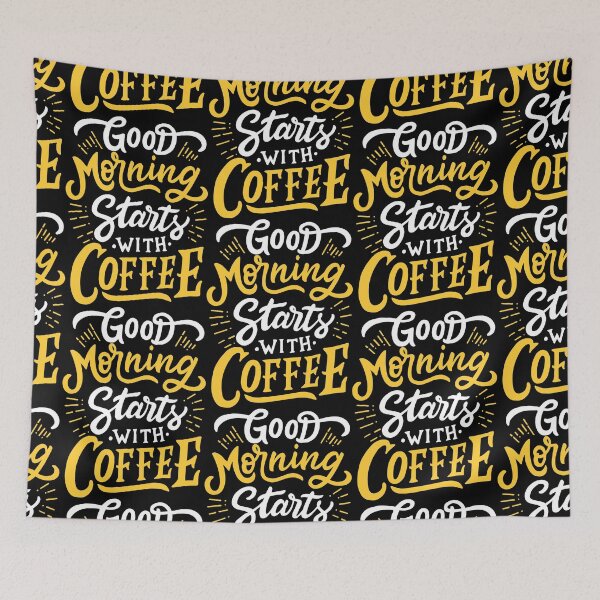 Item preview, Good Morning Starts With Coffee - coffee lover quotes funny - cold coffee lover quotes designed and sold by Lastazizi.