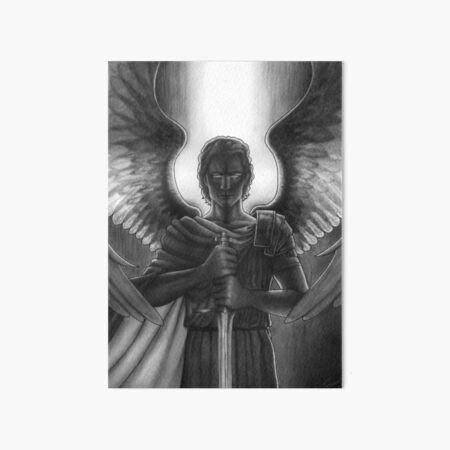 St Michael the Arch Angel - Patron Saint of Military Personnel - Friar Illustrations Art Board Print