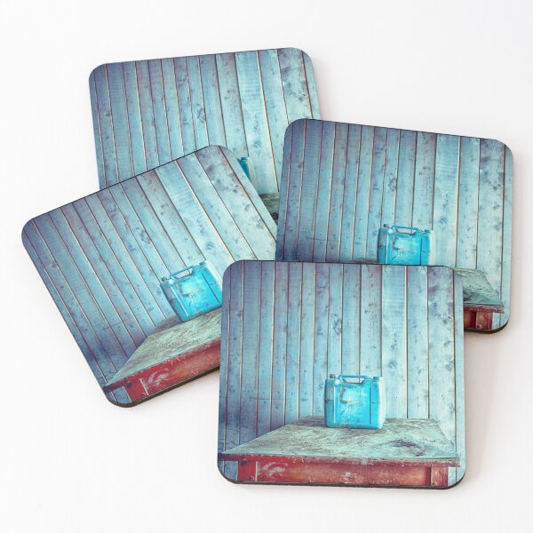 Item preview, Jerrycan in blue and red, Urbex old mining town, lost places Spitsbergen designed and sold by shackledlettuce.