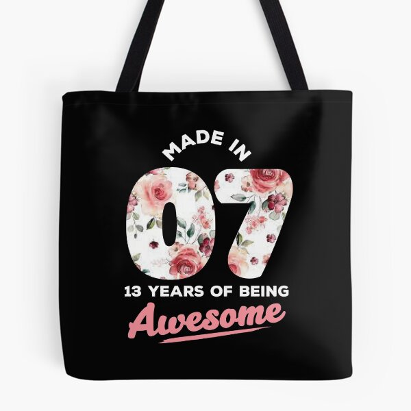 Item preview, 13 Year Old Girl Gifts For 13th Birthday Gift Born In 2007 made in 07 - 13 years of being awesome designed and sold by ferdaousseshop.