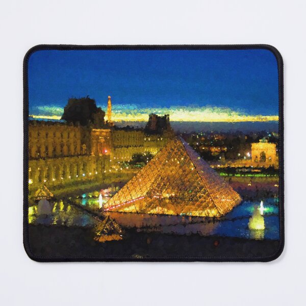 Item preview, Impressions of Paris - Louvre Pyramid Blue Hour designed and sold by Georgia Mizuleva.