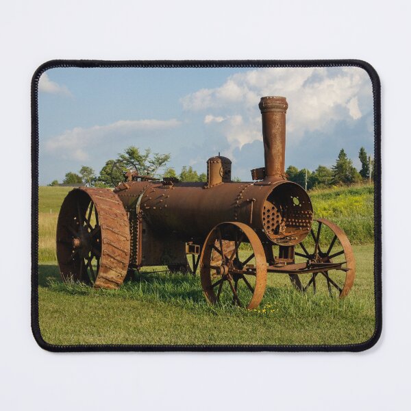 Item preview, Antique And Rusty - a Vintage Iron Tractor on a Farm designed and sold by Georgia Mizuleva.