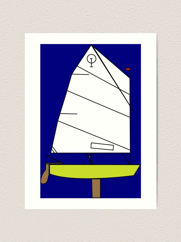 Optimist Sailing Dinghy Art Print for Sale by CHBB