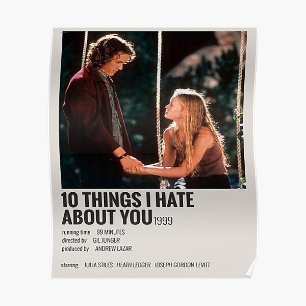 10 Things I Hate About You (1999) Movie Poster