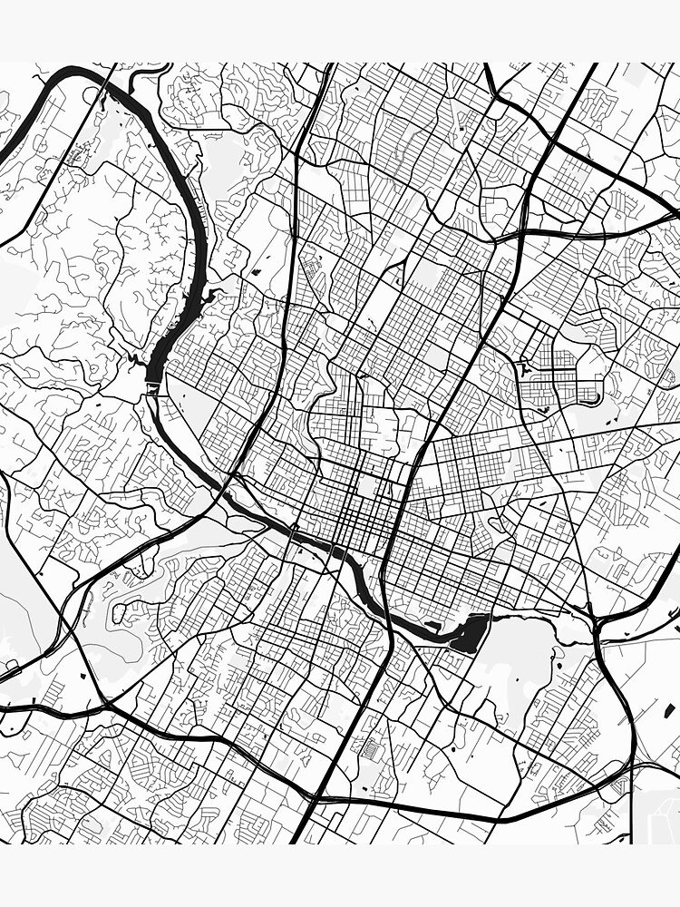 "Austin, Texas City Map Art!" Sticker for Sale by Mapstastic Redbubble