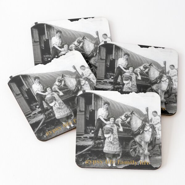 Item preview,  gipsy wagon caravan black and white designed and sold by amy greaves.