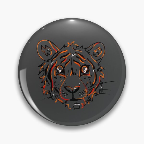 Item preview, Neon Orange Tiger Outline designed and sold by BioLushGraphics.