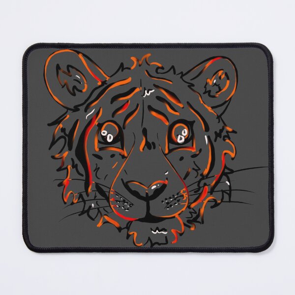 Item preview, Neon Orange Tiger Outline designed and sold by BioLushGraphics.
