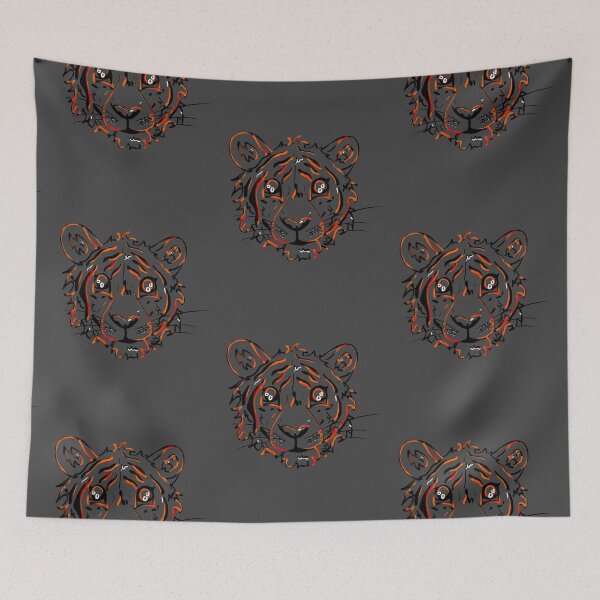 Item preview, Neon Orange Tiger Outline designed and sold by BioLushGraphics.