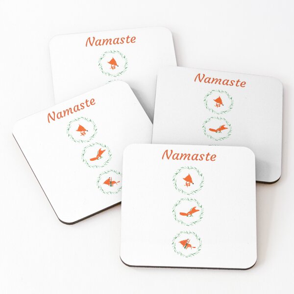 Item preview,   Yoga Foxes Namaste designed and sold by utopianpioneer.