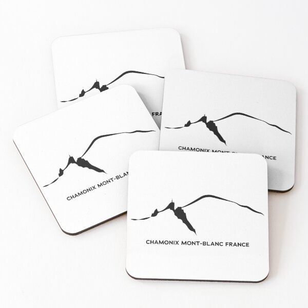Item preview, Chamonix Alps Aiguille du midi and Mont Blanc black designed and sold by leewarddesign.