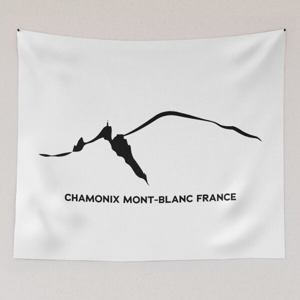 Item preview, Chamonix Alps Aiguille du midi and Mont Blanc black designed and sold by leewarddesign.
