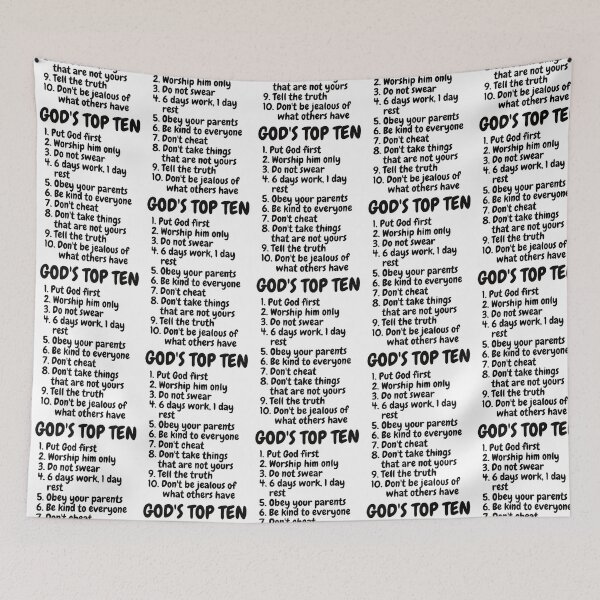 Item preview, Ten Commandments for Kids God's Top Ten designed and sold by MimsTees.
