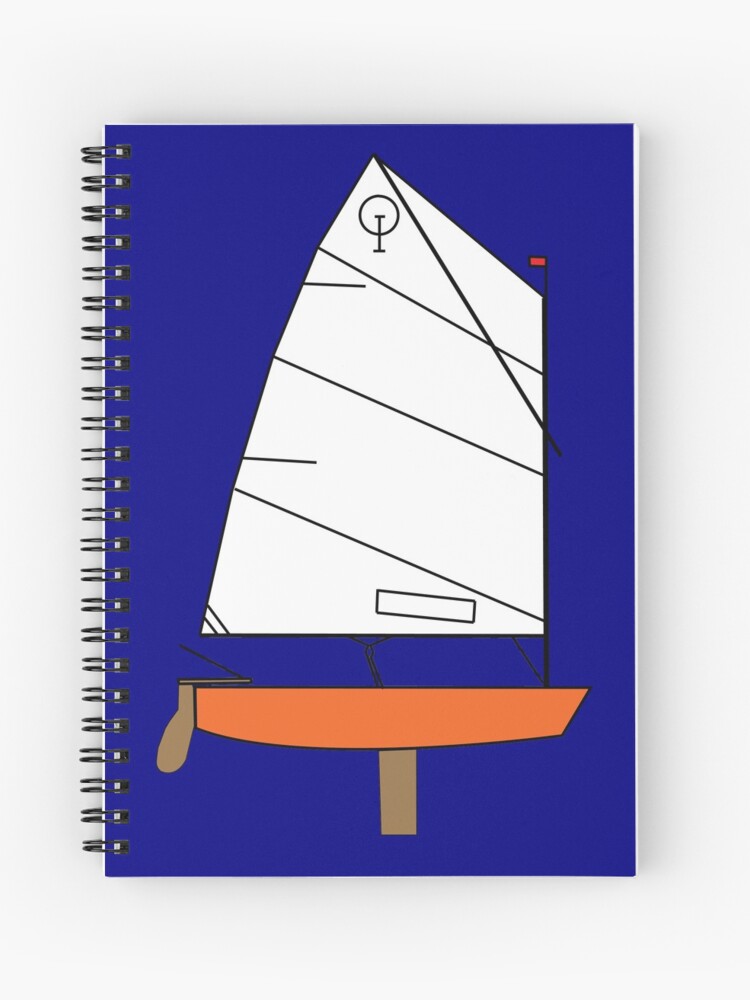 Optimist Sailing Dinghy Spiral Notebook for Sale by CHBB