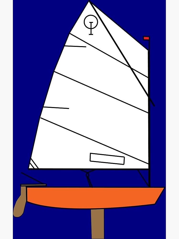 Optimist Sailing Dinghy Art Print for Sale by CHBB