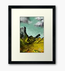 Alpha Zedd Teal Framed Print