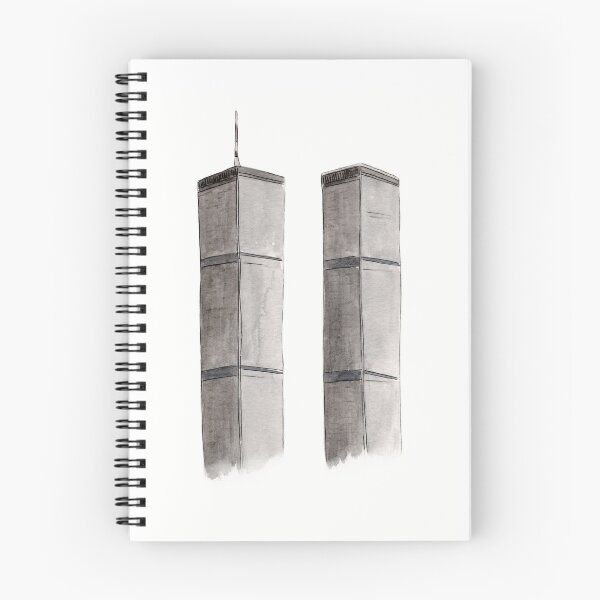 Item preview, Ilustración acuarela de torres gemelas designed and sold by BethanyShell.