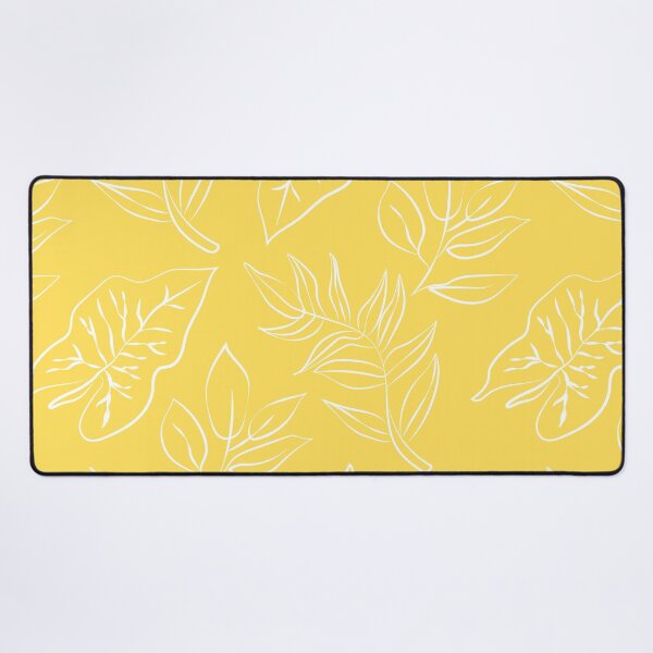 Item preview, Tropical Botanical Leaves Pattern Yellow White designed and sold by lesrubadesigns.