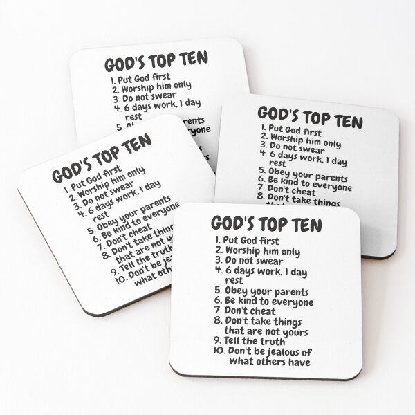 Item preview, Ten Commandments for Kids God's Top Ten designed and sold by MimsTees.