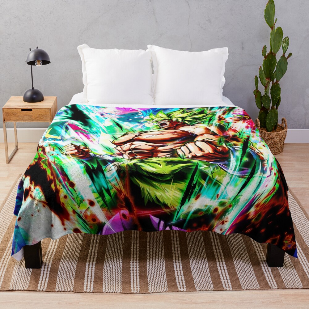 Full Power Super Saiyan Broly Throw Blanket
