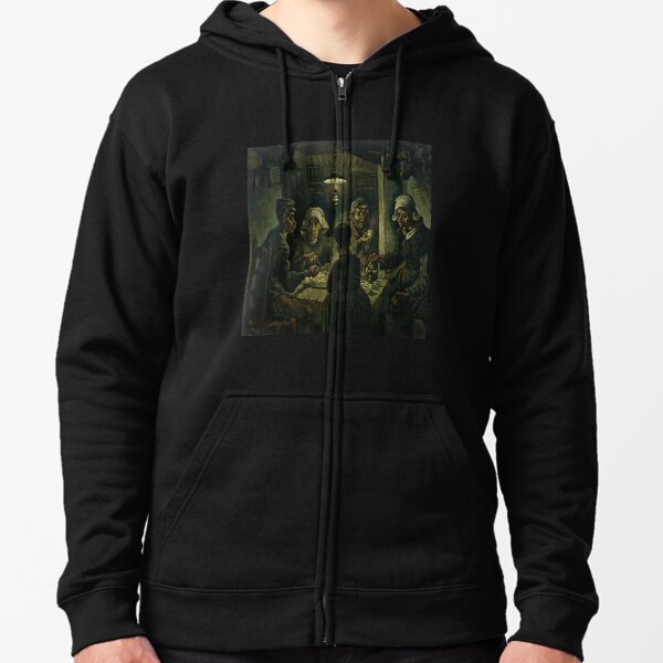 HD Van Gogh The Potato Eaters (Post impressionism) 1885 Zipped Hoodie
